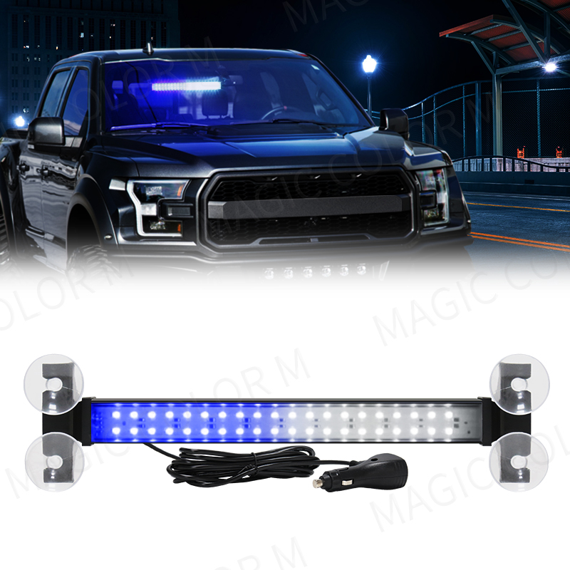 40 LED Strobe Licht Notfall Blitz Warnung Lampe Auto Windschutzscheibe Bar Verkehrs Advisor Taschenlampe Rot Blau Auto Zubehör 12 V-24 V: changeable