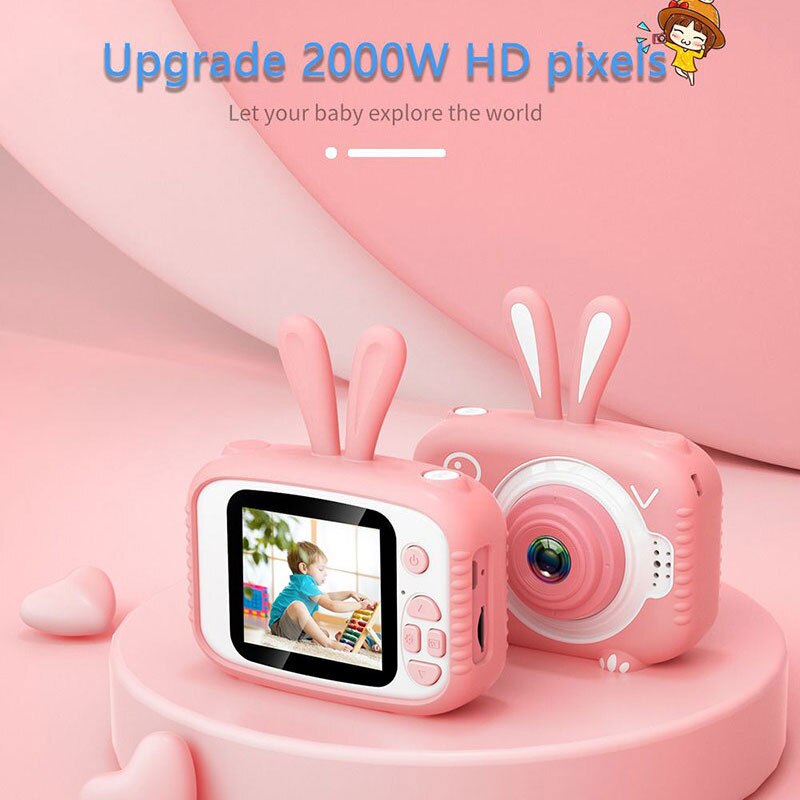 Kinderen Digitale Camera Hd Cartoon Kids Camera Video Camcorder 2.0 Inch 20MP 1080P Foto Camera Speelgoed Voor Meisjes verjaardag