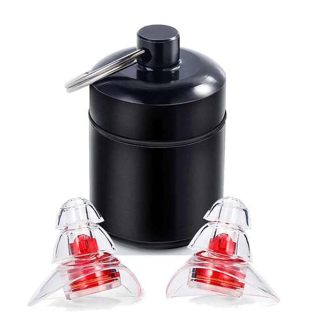 Motocycle Earplugs Moto Reusable Silicone Earbuds Noise Cancelling Hearing Protection Earbud Sleeping Care Musician Filter: black