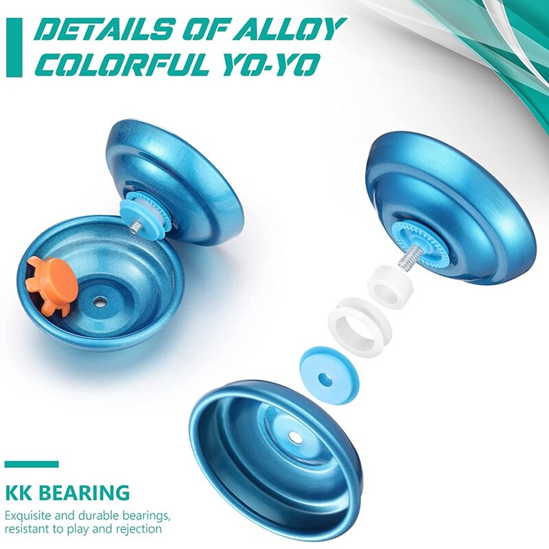 4 pcs alloy reaction ball colorful reaction ball metal beginner string trick ball for beginners, adult players