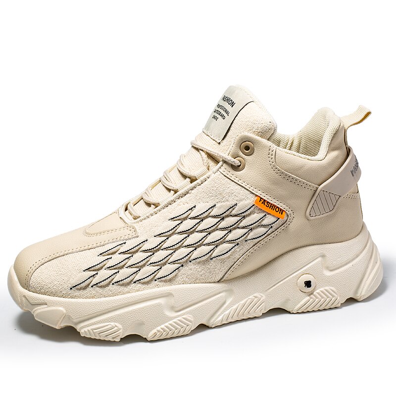 Daddy shoes grube podeszwy obuwie sportowe obuwie męskie białe szare oddychające wygodne adidasy buty męskie brezentowe buty: Beżowy / 7