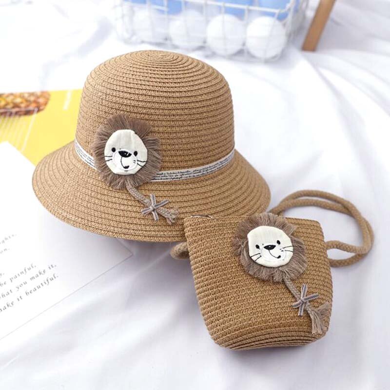 XEONGKVI-sombreros de sol coreanos de dibujos animados para niños, bolsos, traje de de verano, sombreros de playa de ala ancha para niña, gorra de cubo