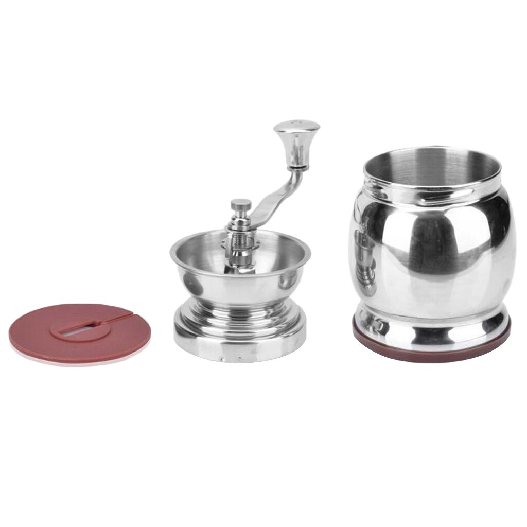 Manual Coffee Grinder Stainless Steel Ceramic Burr Portable Hand Crank Mill