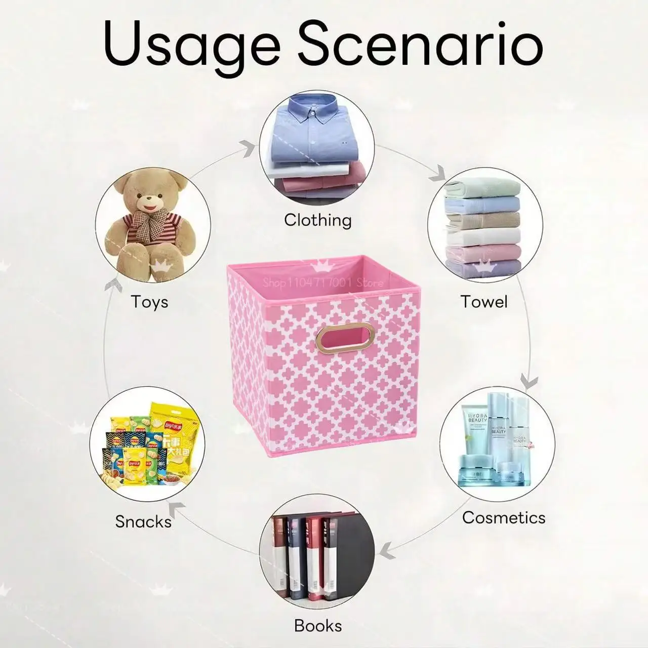 Foldable Clothing Storage Box Cube Drawer for Closet Multi-function Sundries Storage Organizer With Handle for Storage Shelves