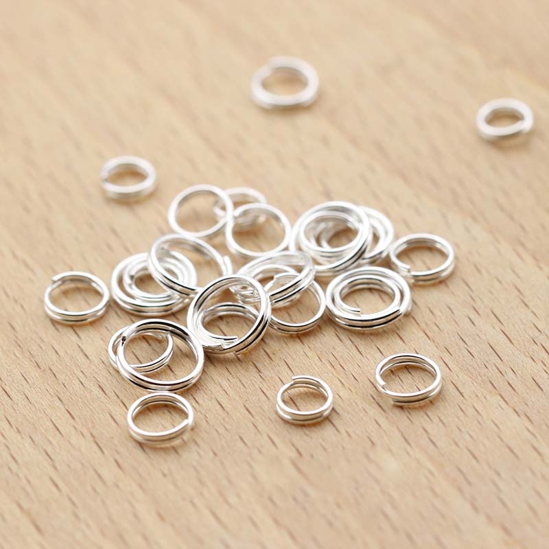 10 Stuks Echte Pure Solid 925 Sterling Zilveren Dubbele Open Jump Rings Split Ring Voor Maken Sleutelhangers Sieraden Bevindingen accessoires