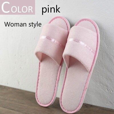 10 Paren/partij Gemengde Kleur Coralline Hotel Family Party Bueaty Spa Vrouw Man Stijl Dikke Half Hoofd Slippers