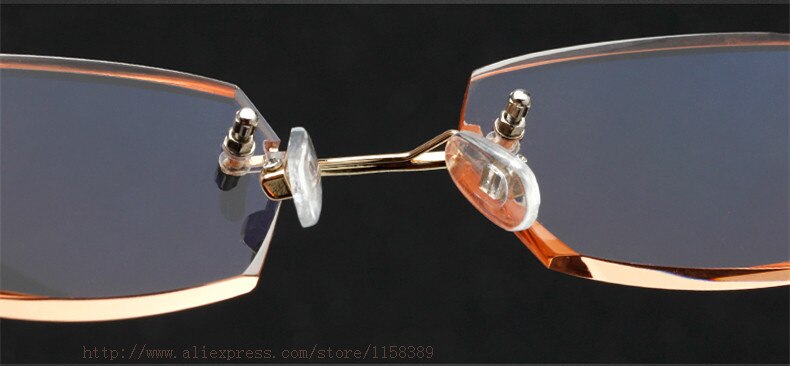 Leesbrillen dames strass leesbrillen computerbrillen voor werk randloos montuur gouden presbyopische optische brillen