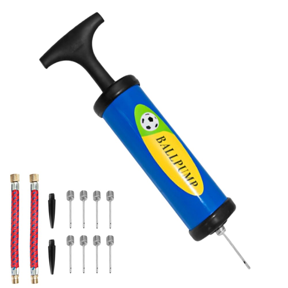 Plastic Football Soccer Air Pump Inflatable Ball Hand Air Pump Mini PVC Balloon Pump Double-purpose Ball Maintenance Kit
