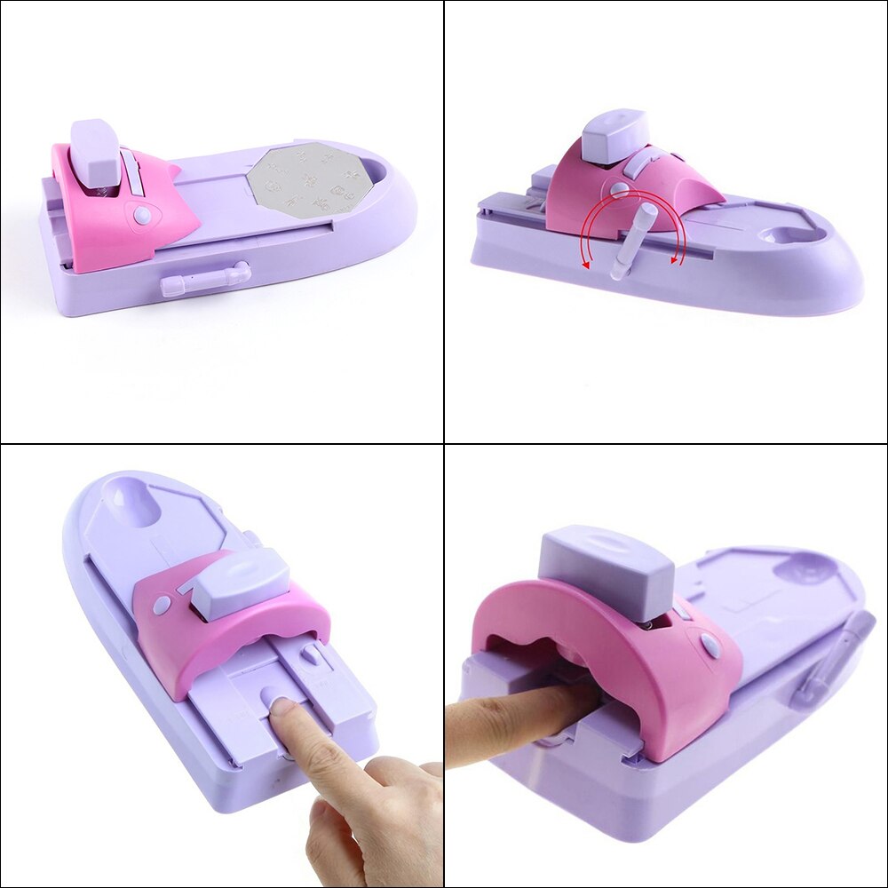 Diy bærbar søm printer kunst stempling værktøj neglelak dekoration printer maskine søm stamper sæt til søm