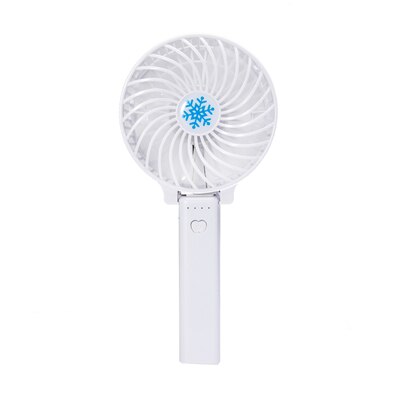 Mini ventilador de mano portátil plegable ventiladores eléctricos de refrigeración con luz LED 3 velocidades ventiladores de escritorio Personal para niños Bebé Hogar al aire libre: Blanco