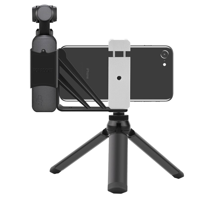 Tripé dobrável para câmera dji osmo, suporte portátil para montagem de sapato, para celular