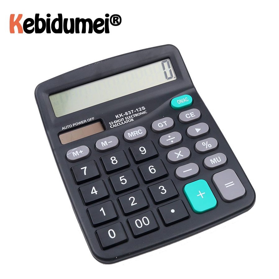 Universal Solar Calculator Calculate Solar 2 In1 Powered 12 Digit Electronic Calculator With Big Button For Office