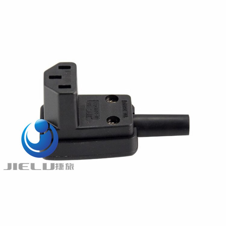 Prise de courant à Angle IEC-C13 vers le bas, adaptateur de connecteur femelle, 10A 250V, 1 pièce