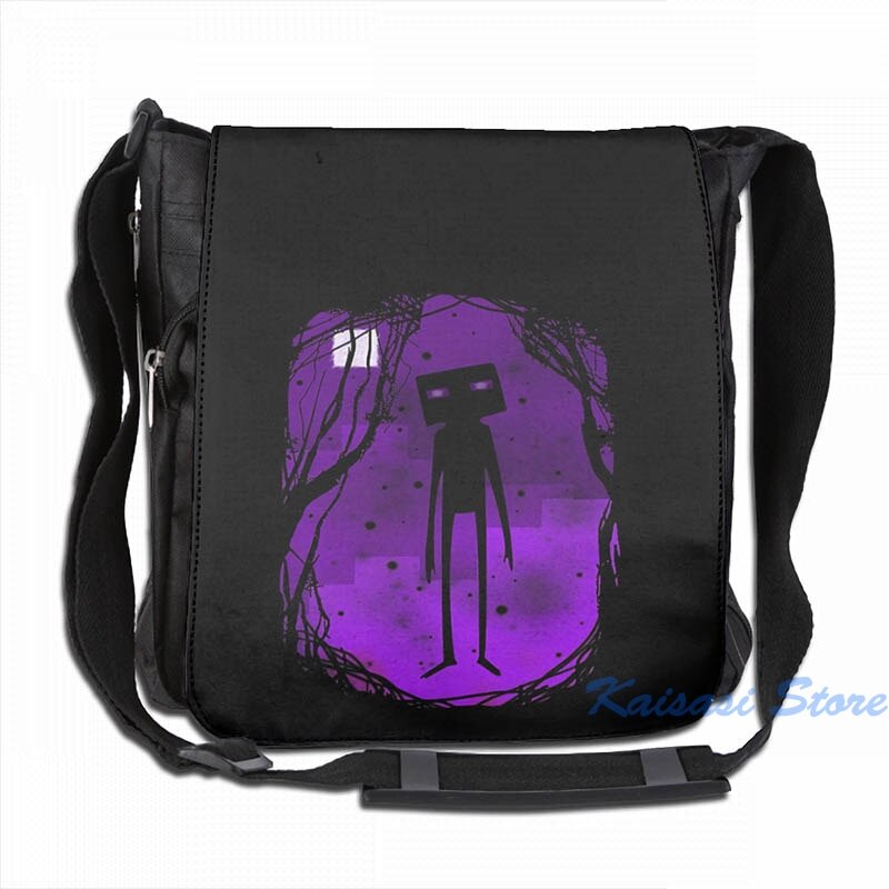 Morsom grafisk trykk enderman usb charge ryggsekk menn skolesekker kvinner bag reise laptop bag: Enkel skulder pakke