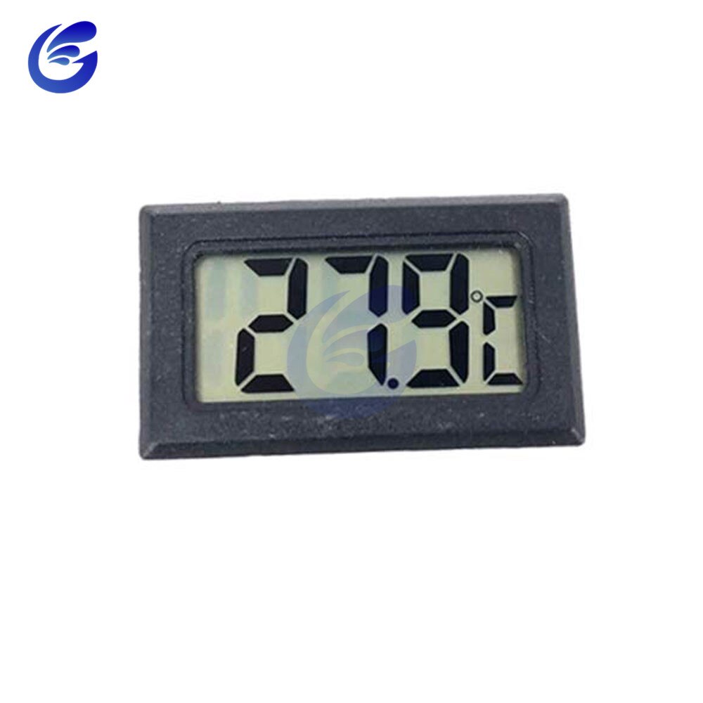 Dc 4v-28v mini dobbelt display digital temperaturregulator temperaturføler termometer testkontrol + vandtæt ntcprobe: Integrere sort