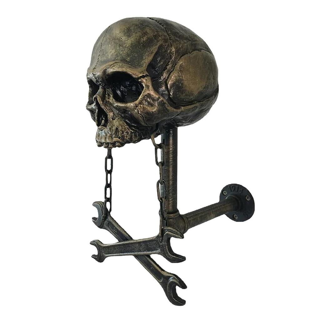 Motorcycle Helmet Rack Helmet Holder Skull With Beard-Helmet Rack Wall Mount Helmet Display Stand Luggage Hook Jacket Hanger: Default Title