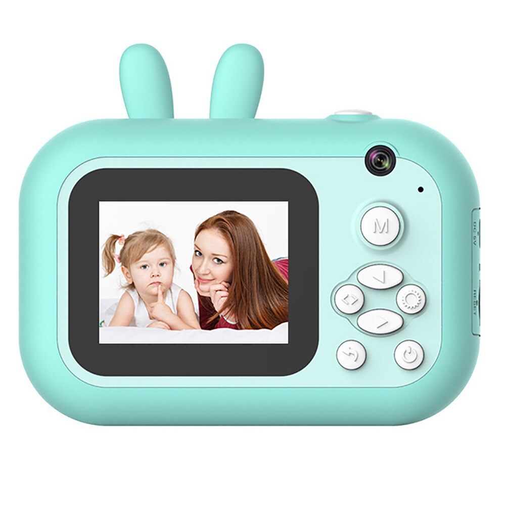 Children Digital Camera 2.4 Inch Instant Print Camera 2400W Front Rear 1080P HD Camera with Thermal Photo Papers Kid Favor: Blue