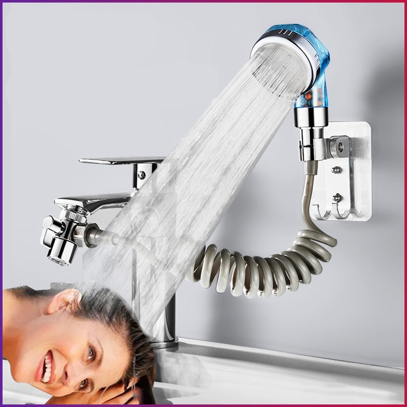 Hand Showerbathroom Waterbesparende Douchekop Voor Baby Kraan Diy Spray Drains Zeef Extension Slang Wastafel Douchekop