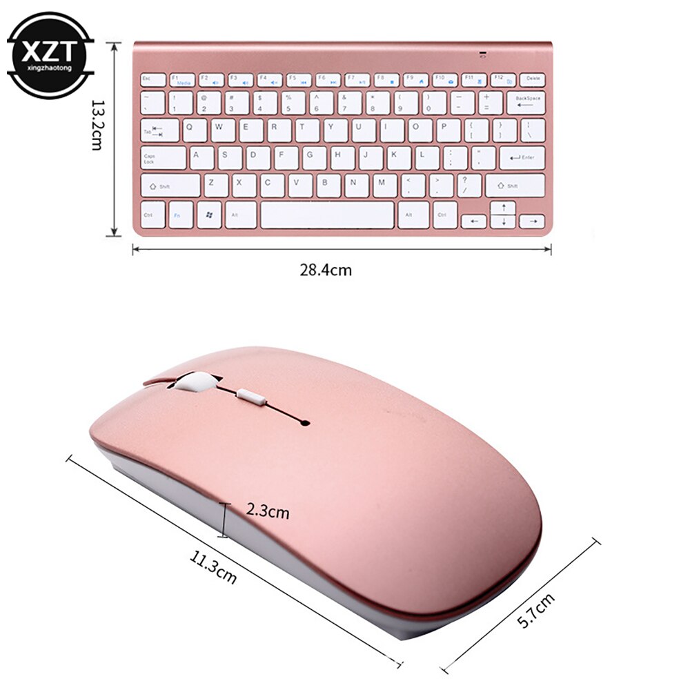 Drahtlose Tastatur Maus Set 2,4G USB Mini Multimedia Tastatur Maus Combo Für Notebook Laptop Mac Desktop PC TV büro Liefert