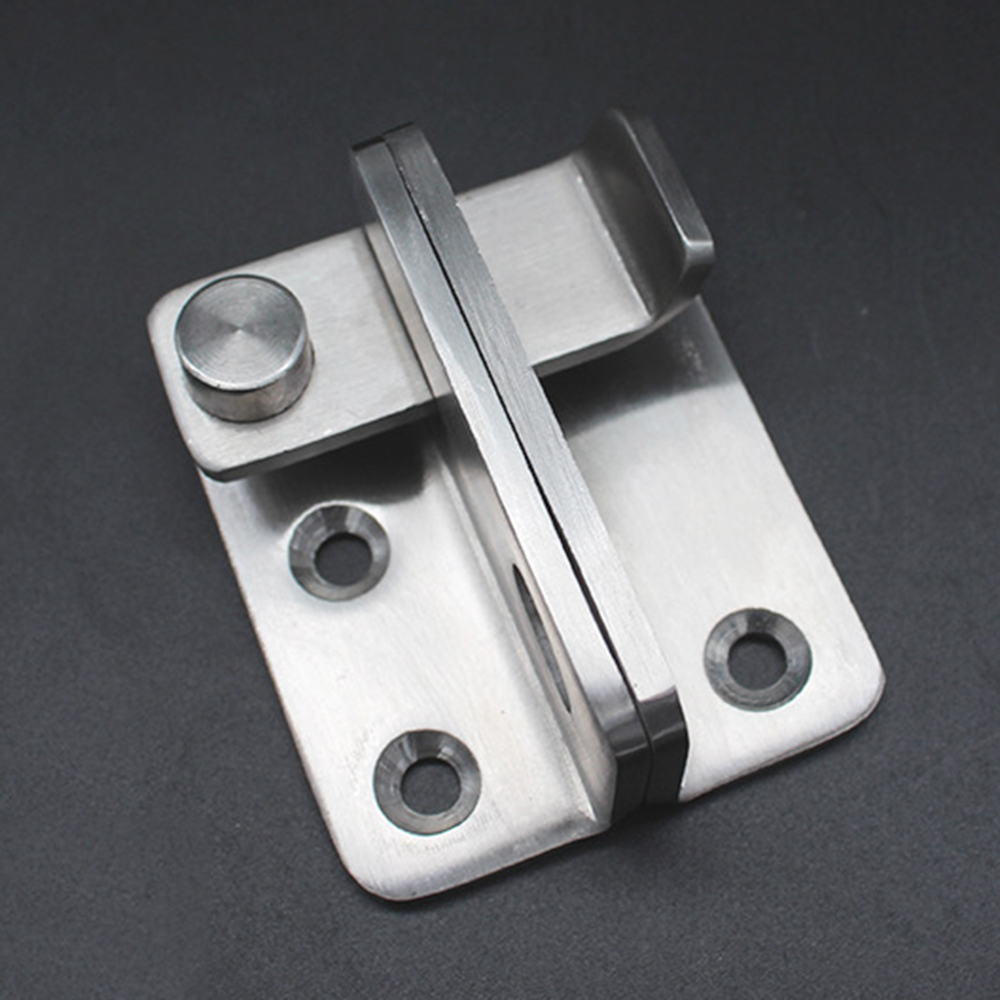 1pc Free Punching Wardrobe Door Bolt Latch Drawer Lock Safety Stainless Steel Anti-rust Anti-corrosion Door Hardware: Small Left