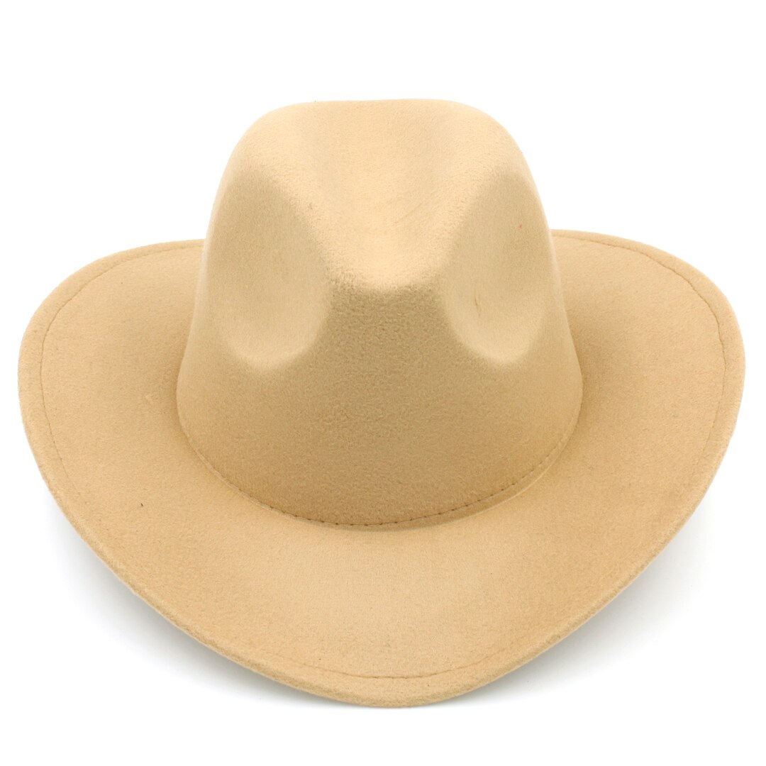 Mistdawn børn drenge piger følte cowboy hat uld blanding børn vestlige cowgirl hue: Kamel