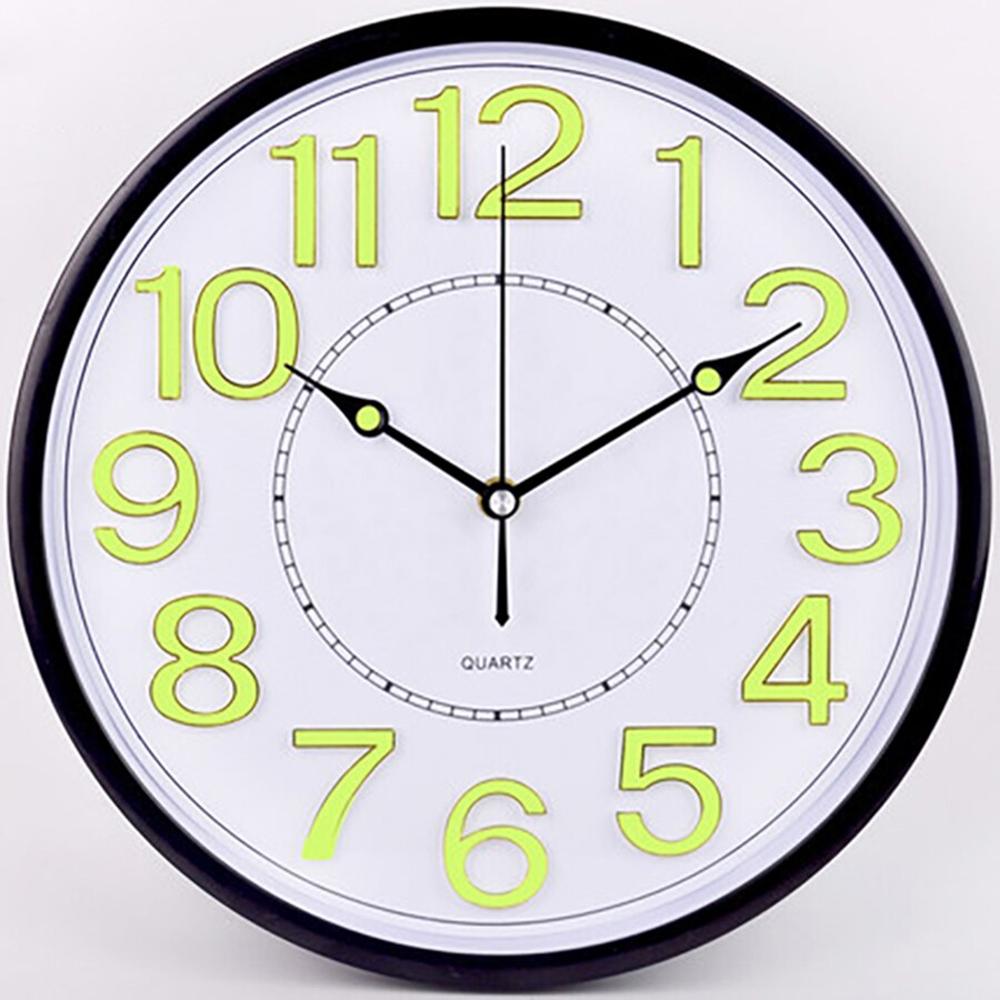 Mute vægur moderne stort natlys ur quartz dekorative digitale wanduhr vægmaleri vægure