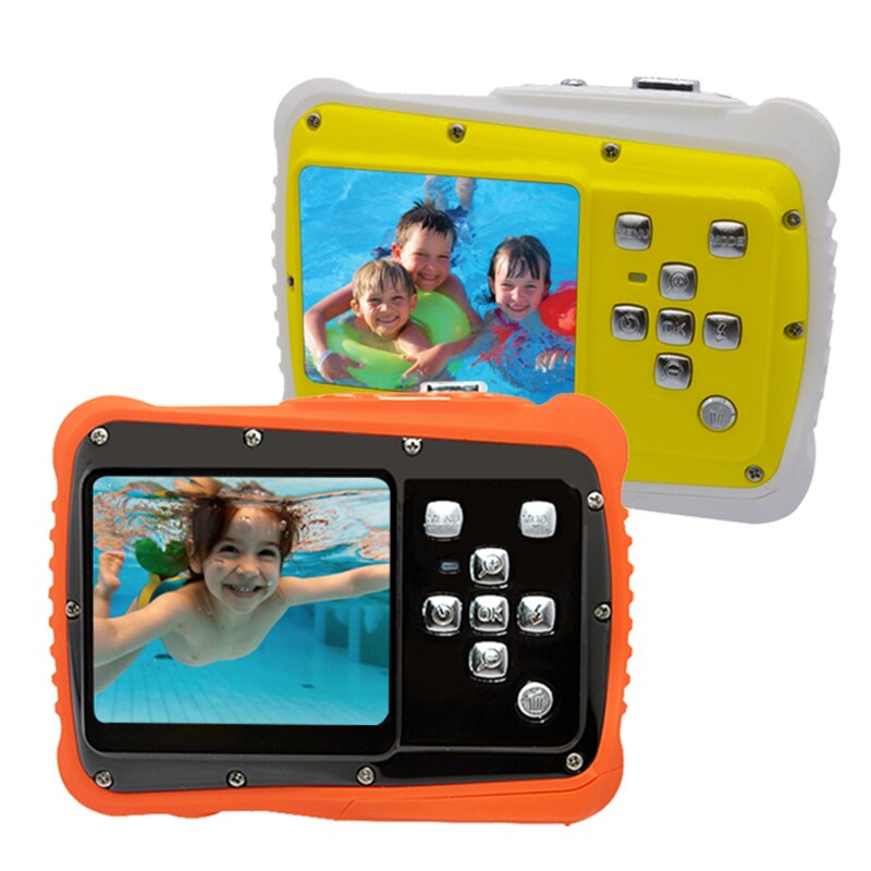 Vanntett 2.0 tommer 5mp hd digitalkamera undervanns barn barn sport mini kamera tegneserie for barn som svømmer