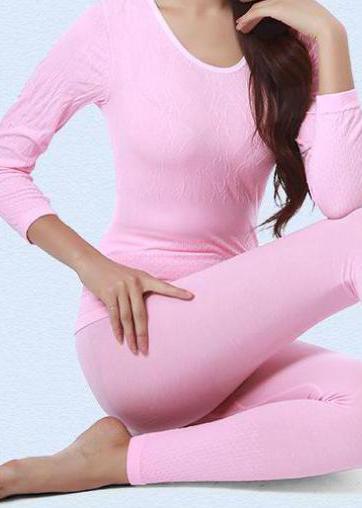 Spring Lady Thermal Underwear Thin Seamless Integrated Shapewear Home Furnishing Service Long Johns: Pink