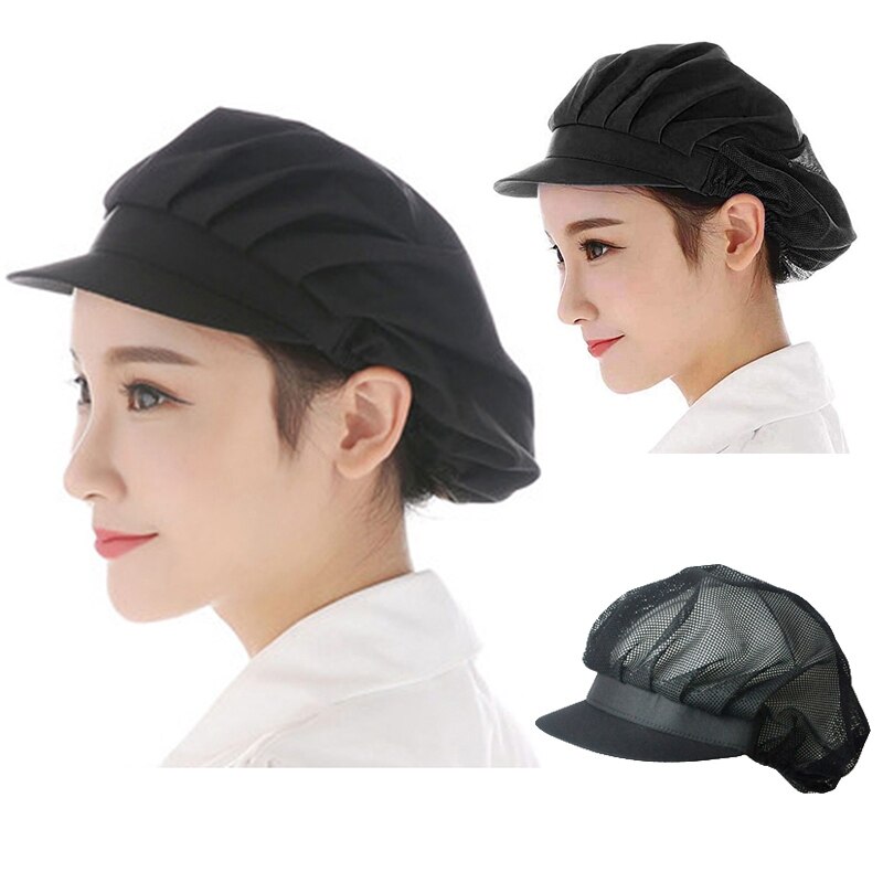 Gorro de Chef para hombres y mujeres, accesorios para restaurantes, gorro de cocina a prueba de polvo, gorro transpirable para cocinero de Hotel, gorro de cocina elástico para Uniforme de Trabajo