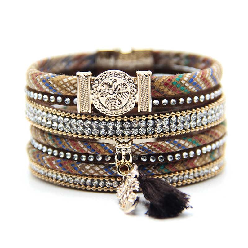 mode stijl armband uil charms armband met kwastje mode uil sieraden voor vrouwen