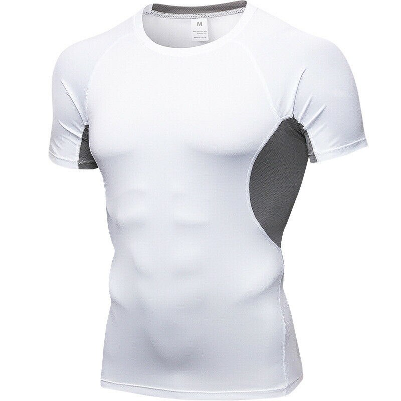 T-Shirt de Sport à manches courtes pour hommes, couche de Base de Compression britannique, haut de Fitness serré: M / A