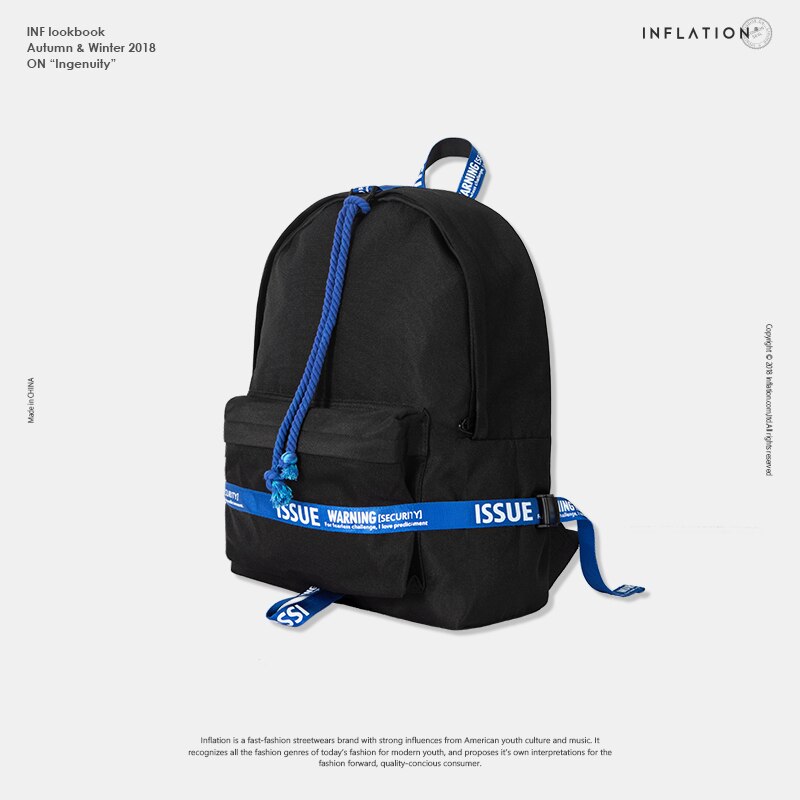 Mochila inflada para hombres y mujeres, bolsas de viaje para hombres, bolsos escolares Vintage, cinta de carta, mochila de , mochila escolar para niños, 190AI2018