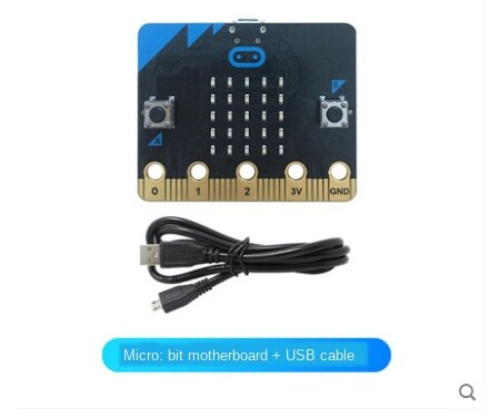Microbit placa de expansão do reino unido produto original bbc micro: bit board com cabo usb: Ouro / Dourado
