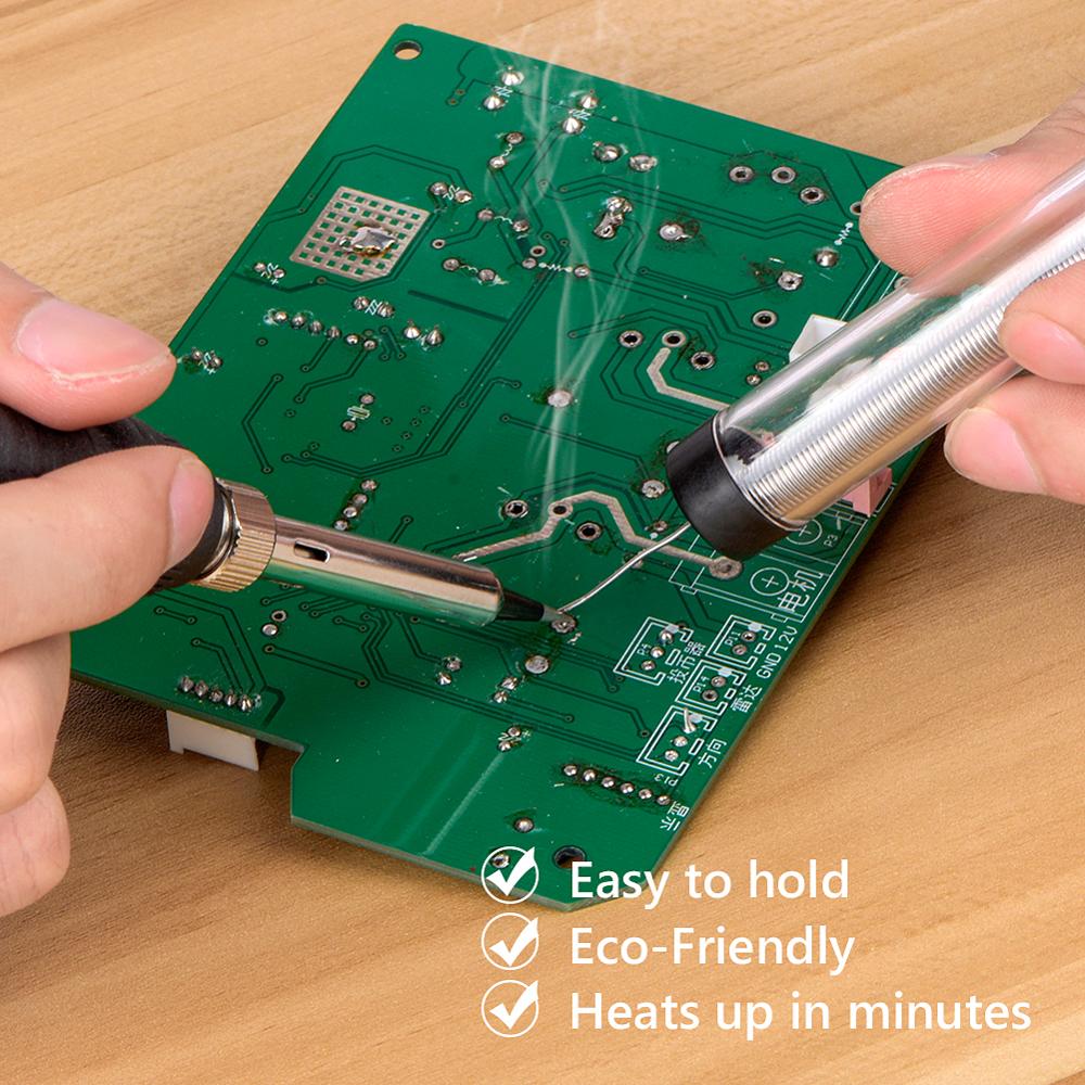 JCD Soldering Iron Tin Electric 80W 220V Adjustable Temperature Welding Tool Soldering Iron Stand Soldering Set for Diy Kit