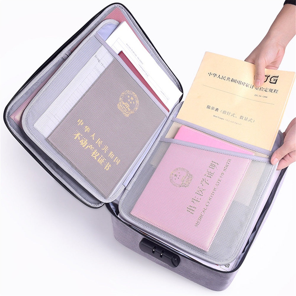 Large Capacity Document File Bag Case Waterproof Document Bag Organizer Papers Storage Pouch Credential Bag Diploma Storage File