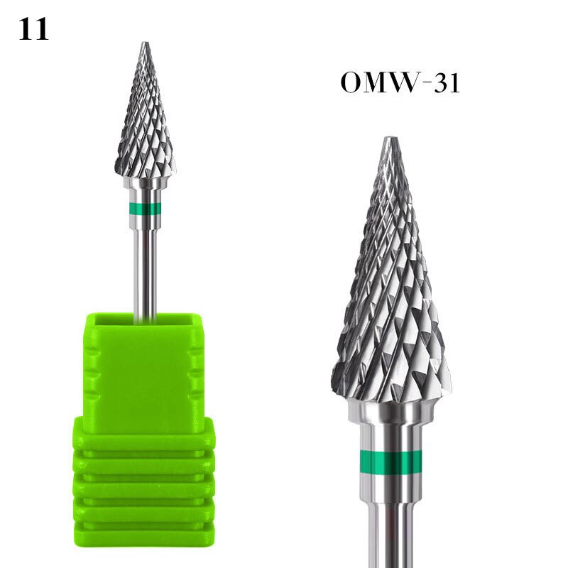 Nail Polisher Head Cutter Stainless Steel Carbide Manicure Cuticle Burr Drill Various Styling Options Clean Pedicure Tools: 11