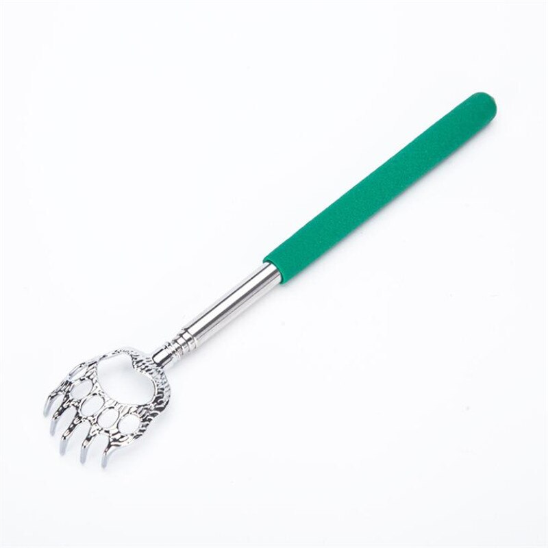 Durable Bear Claw Stainless Steel Back Scratcher Telescopic Extendable Massager Convenient Claw Telescopic Ultimate Massager: Green