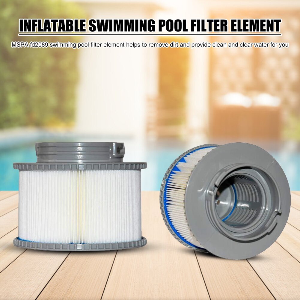 Plast utomhus uppblåsbar pool filter vikbar hem badkar spa pool ersättning sil vatten rengöring verktyg