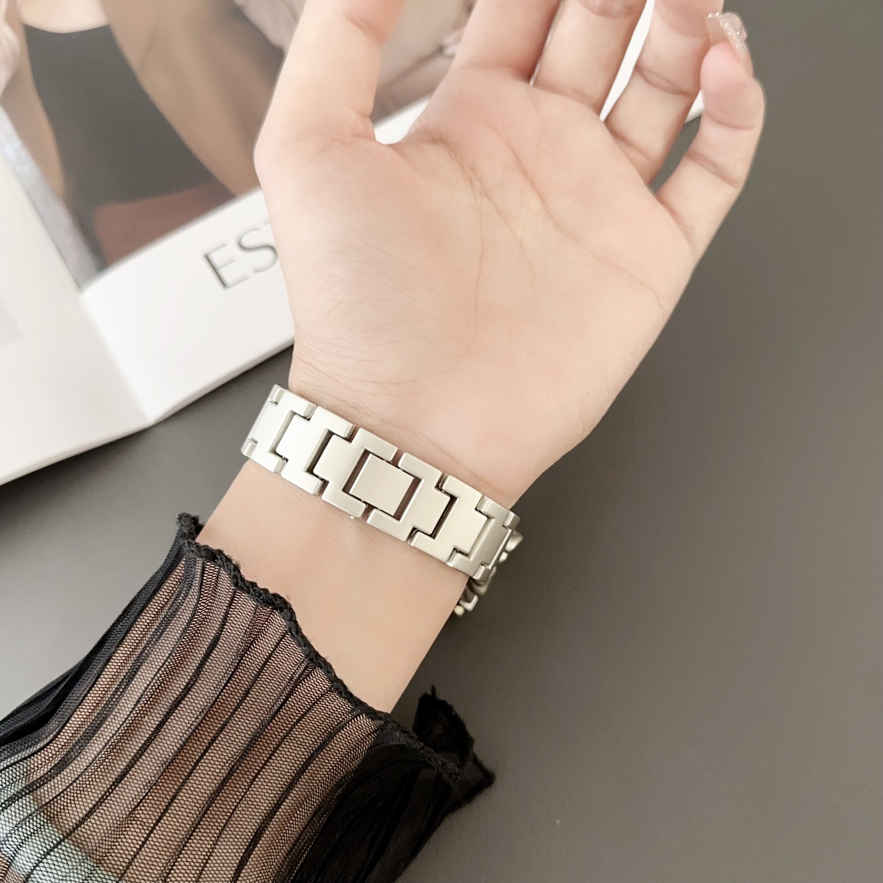 18mm roestvrijstalen bandjes voor huawei watch  gt 4 , 41mm metalen schakelarmbandjes voor garmin forerunner 265s , 255s/ venu 3s bandjes