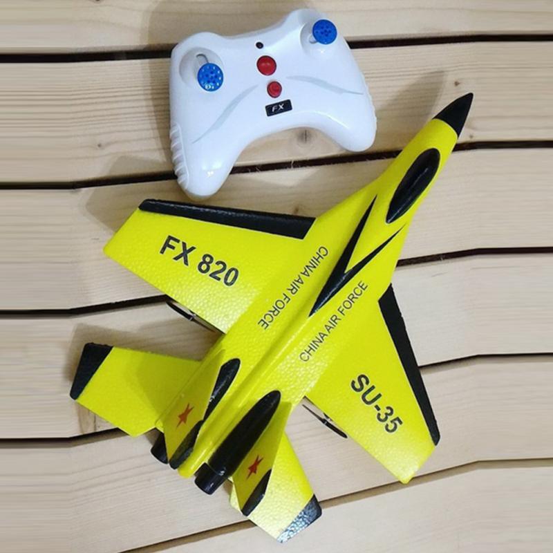 Z51 RC Plane Toy Cessna 150m Distance TRC Electric Foam Remote Control Hawker Glider LED Airplane Model 2.4G Hand Throw Wingspan: Su-35yellow