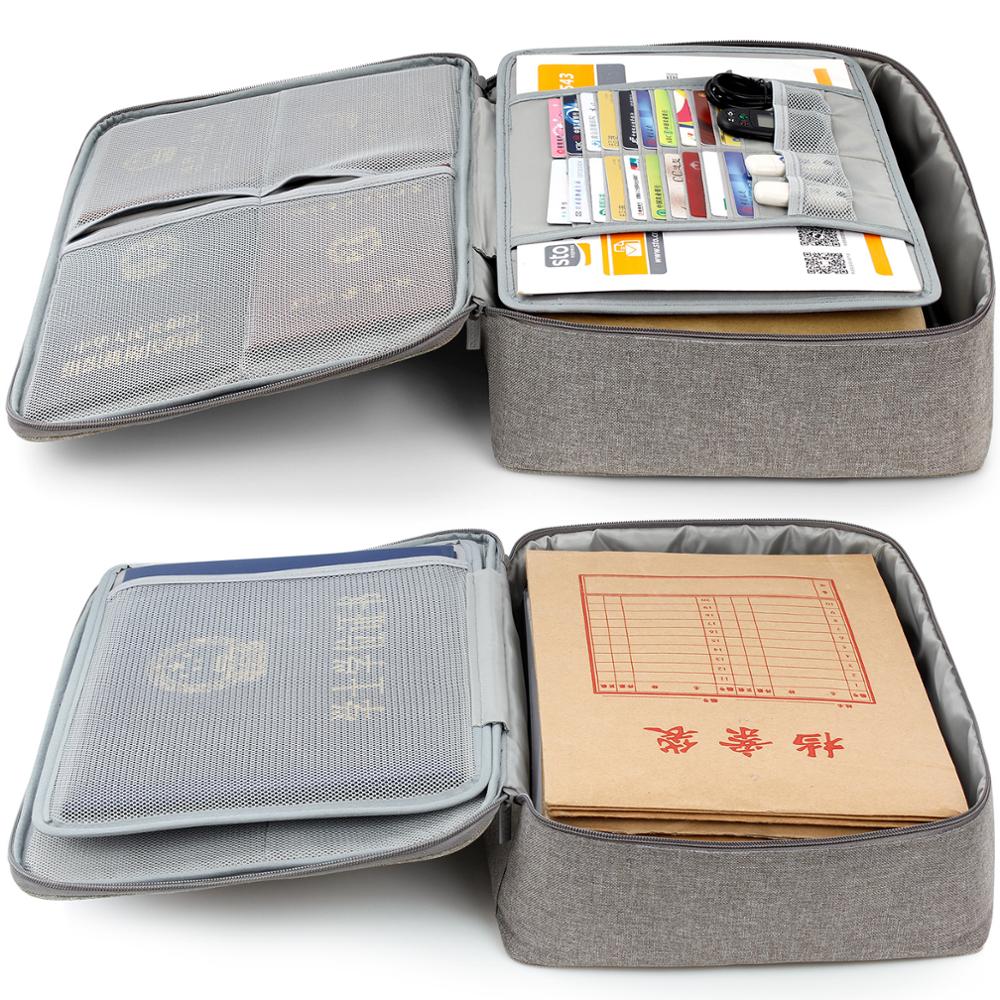 Bolsa impermeable para documentos Boona Oxford, bolsa de almacenamiento para documentos, bolsa para credenciales, bolsillo para documentos de almacenamiento con separador