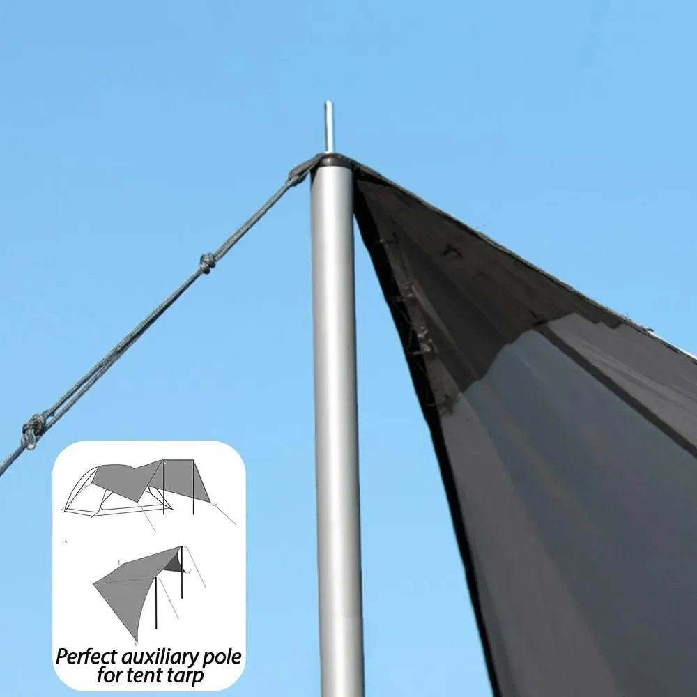 2er-Set Zeltplane, Stangen, universell, teleskopisch, verstellbar, Aluminium, Camping-Markisenstangen, Zeltzubehör für Kopfzimmerüberdachung