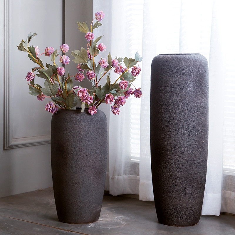 Jingdezhen porselen gulv store vaser matt farge glasur vase moderne pastoral stil keramisk håndverk