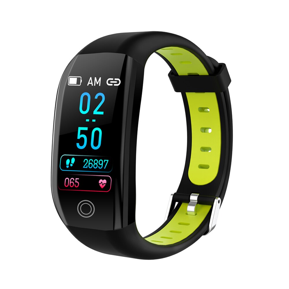 Gps-aktivitätstracker, smartes armband mit 1.14- zoll-display, blutdruck- und herzfrequenzmessung, wasserdichtem fitness-tracker: F21 grün