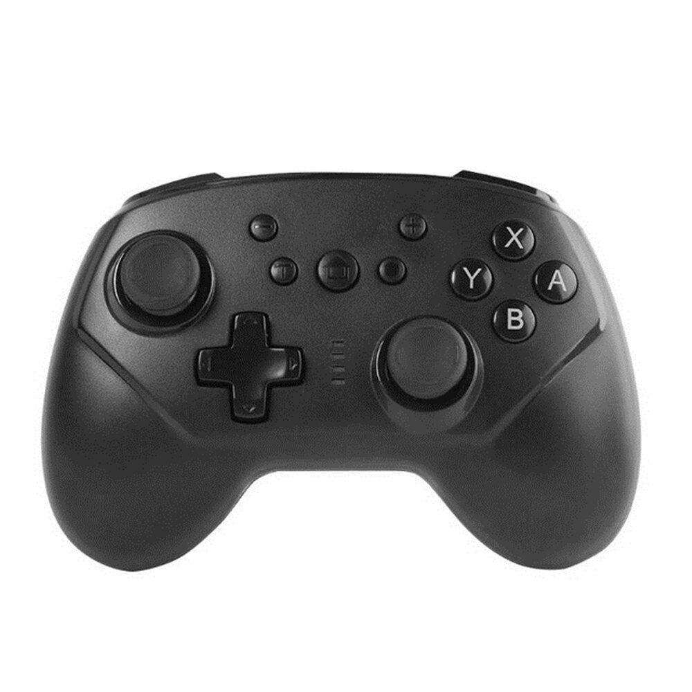 Trådløs bluetooth gamepad joystick controller kablet bluetooth controller trådløs controller til ns pro switch / lite switch: Sort