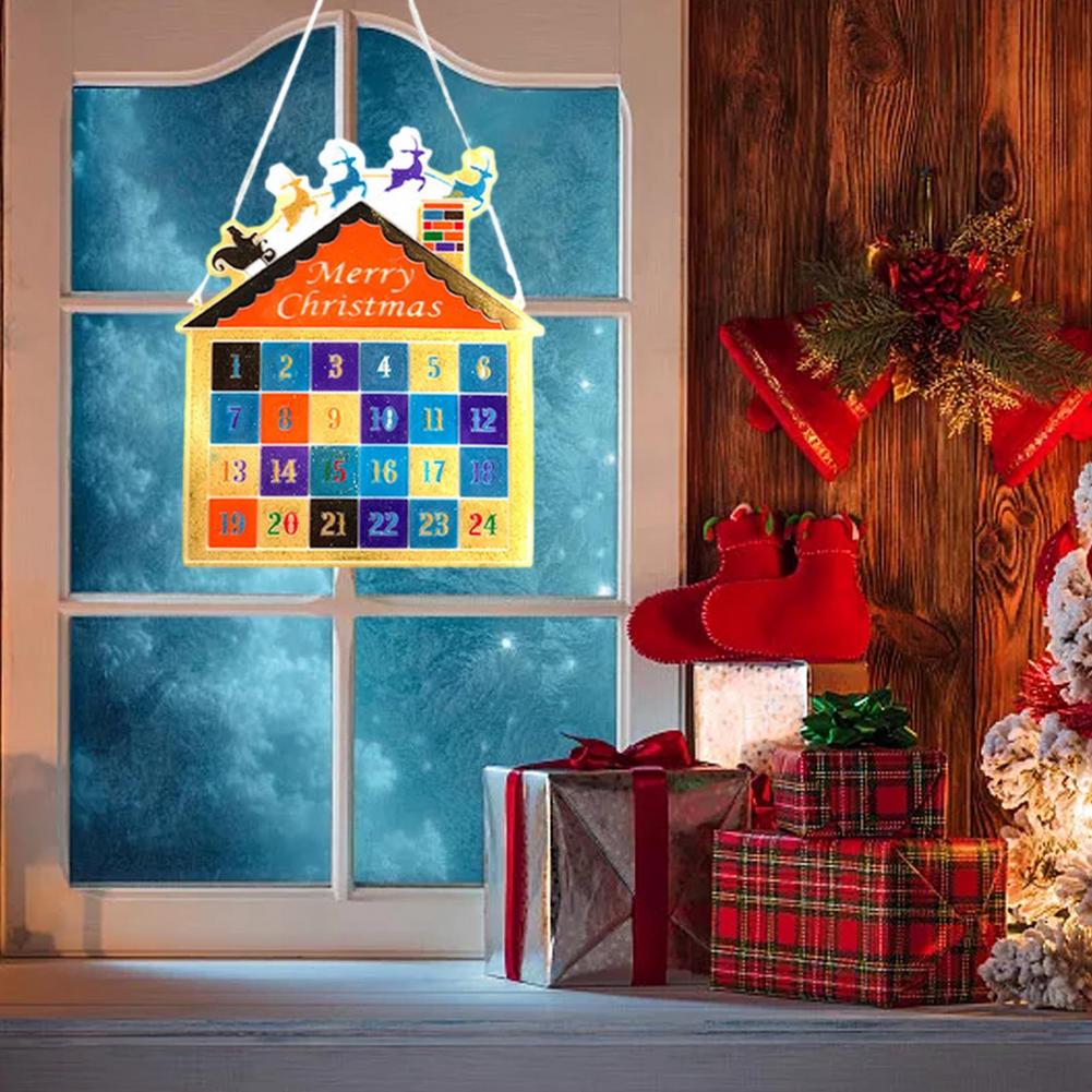 Moules de calendrier de compte à rebours de noël en Silicone, moules en résine réutilisables pour l&#39;avent de noël, pour la décoration de Bar,