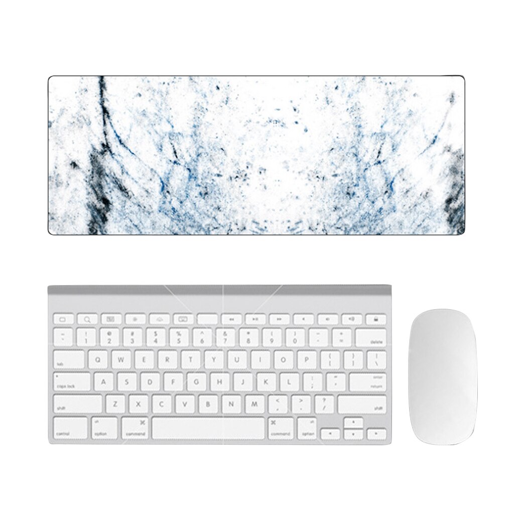 Extra Large Mouse Pad Marble Extended Computer Mouse Pad Non-Slip Non-Stitched Edges Keyboard Desk Mat