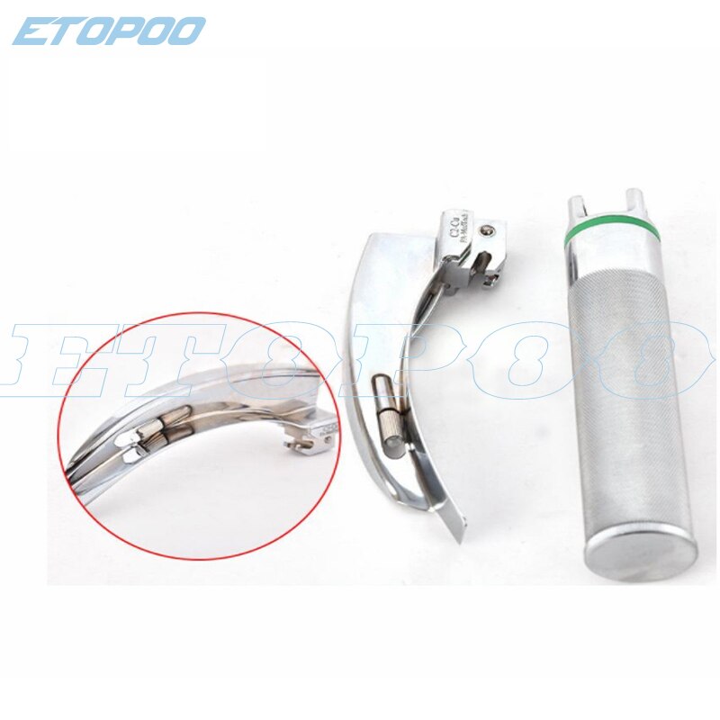 Espejo de acero inoxidable para intubación, laringoscopio, laringoscopio de fibra óptica para adultos y niños