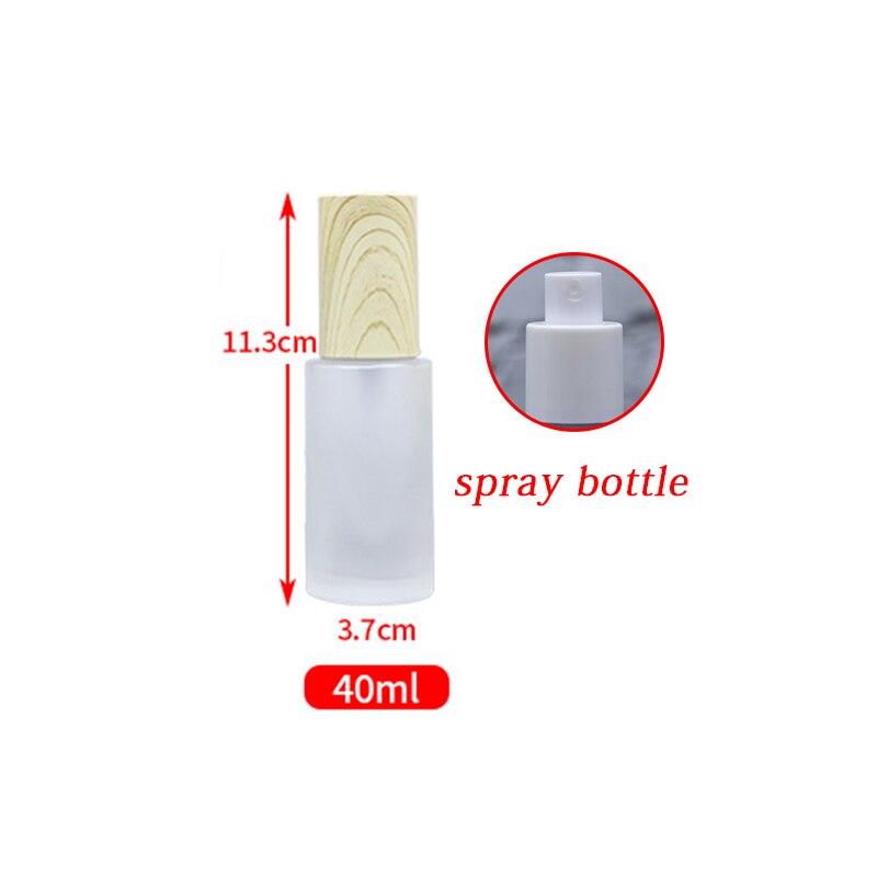 20/30/40/50/60/80ml Holz Milchglas Spray Flasche Lotion Pumpe Flüssigkeit sprayer Feinen Nebel Nachfüllbare Flaschen Holz Kappe Parfüm: C