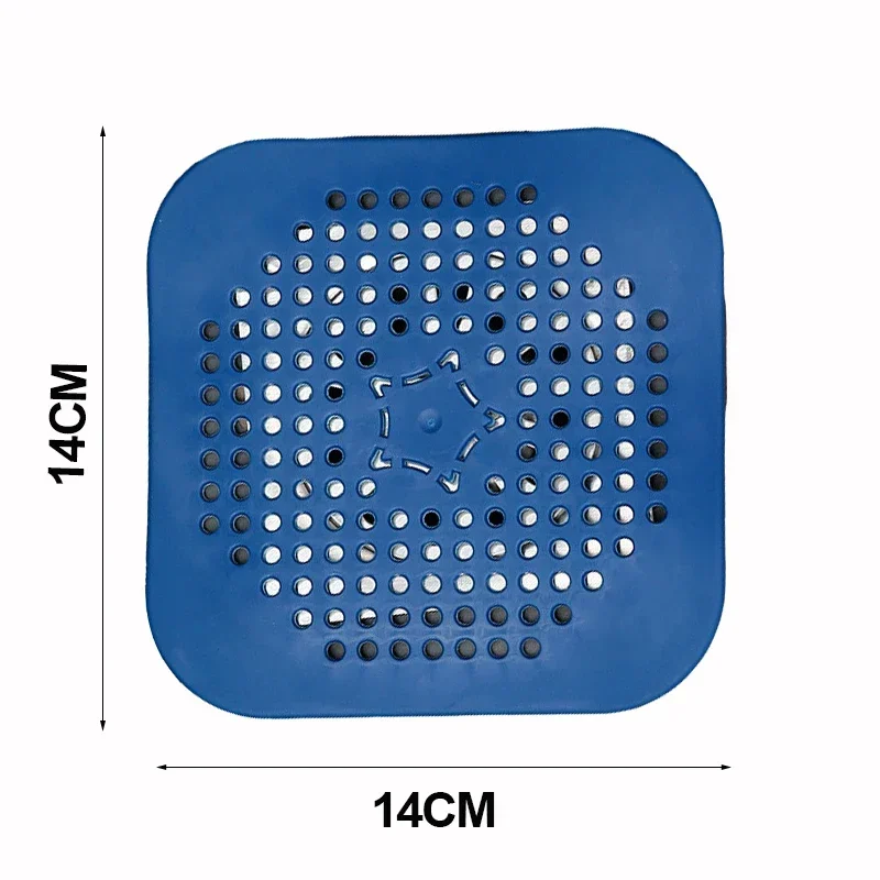 Sink Filter Plastic Mesh Sink Strainer Filter Bathroom Sink Strainer Drain Hole Filter Trap Waste Screen Kitchen Insulation Pads: Blue